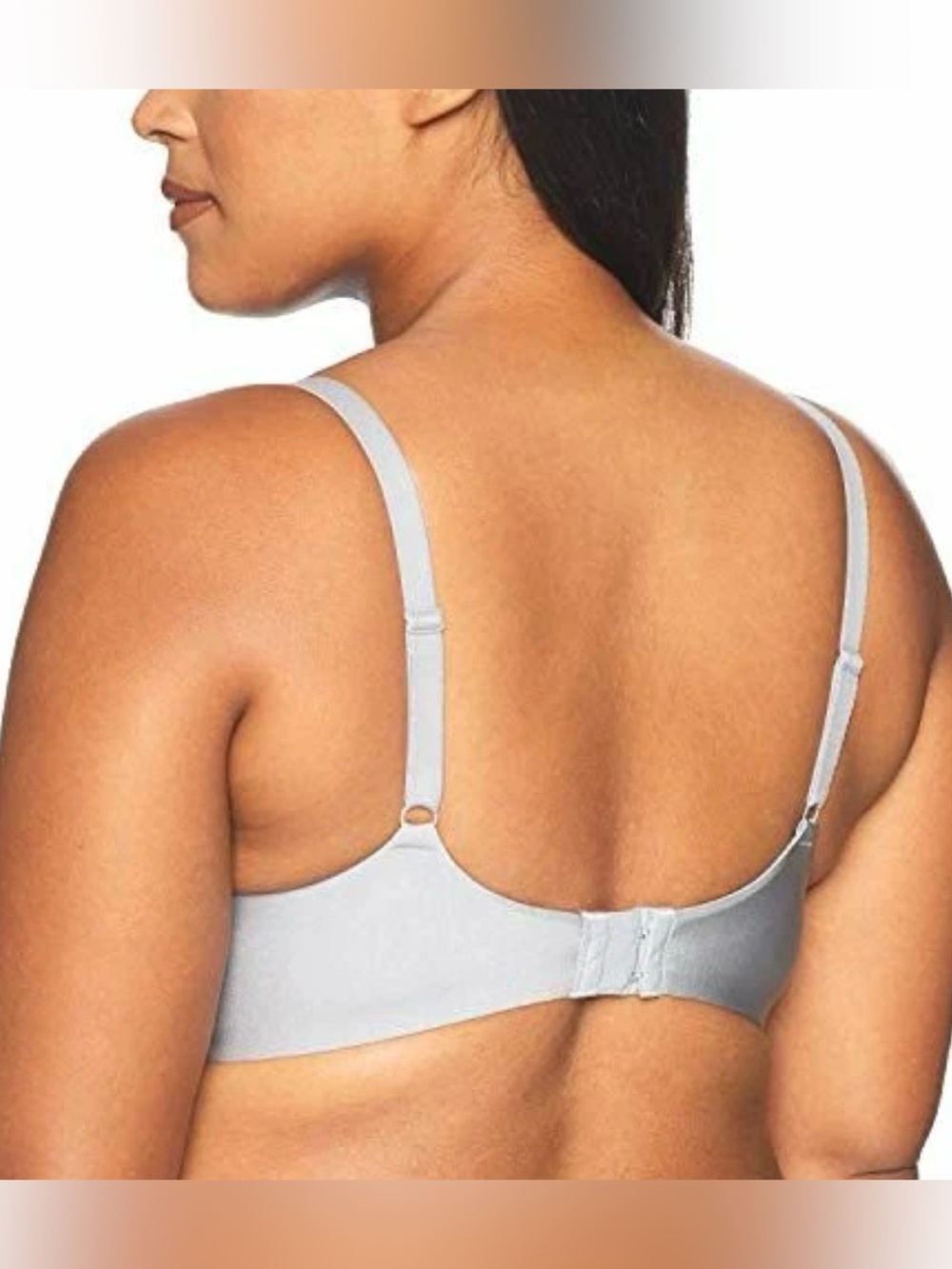 Paramour Bra Brilliance Contour Seamless Bra Lace Trim Underwire Gray 38DD New - Picture 3 of 4